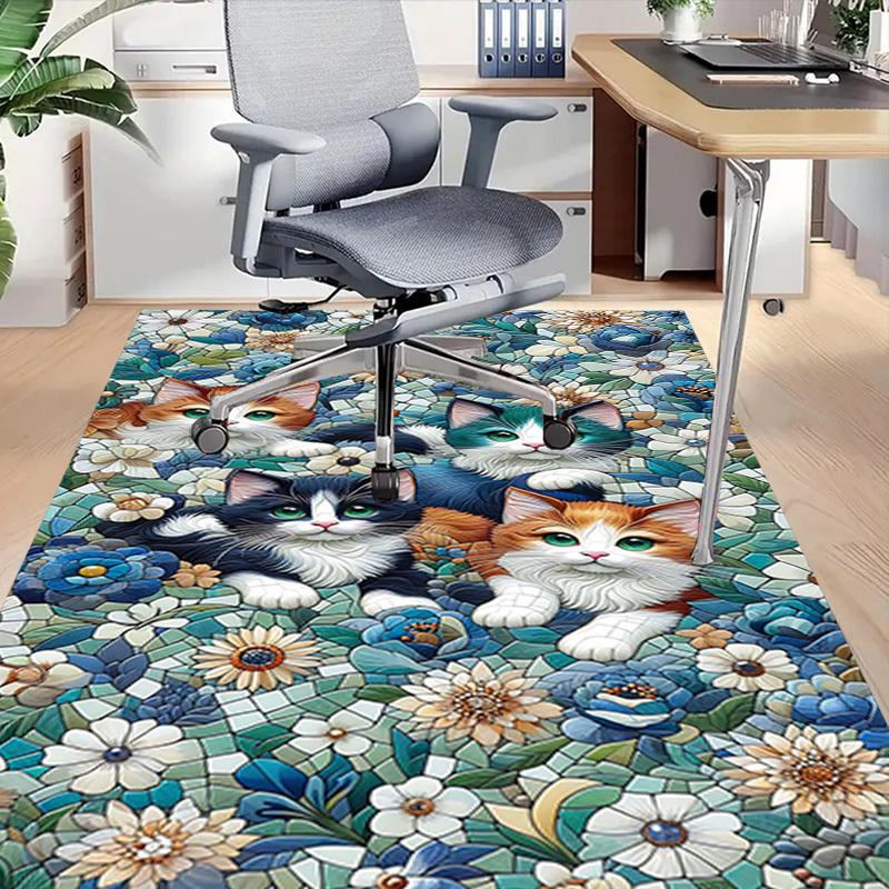 1PC cats mosaic Extra Large Non Slip Floor carpet, Office, family, bedroom, Studio Large Area Rug Indoor Rugs, Vibrant Colors