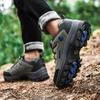 Winter Male Leather Casual Shoes Outdoor Summer Men Non Slip Lace Up Trekking Sneakers Winter Warm Cowboy Hiking Footwear Adult