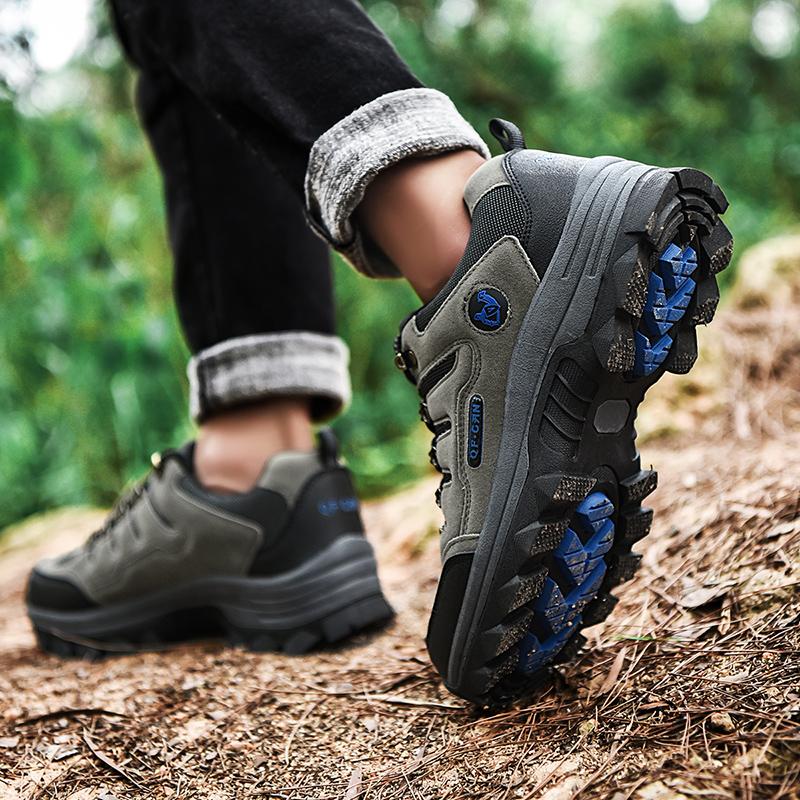 Winter Male Leather Casual Shoes Outdoor Summer Men Non Slip Lace Up Trekking Sneakers Winter Warm Cowboy Hiking Footwear Adult