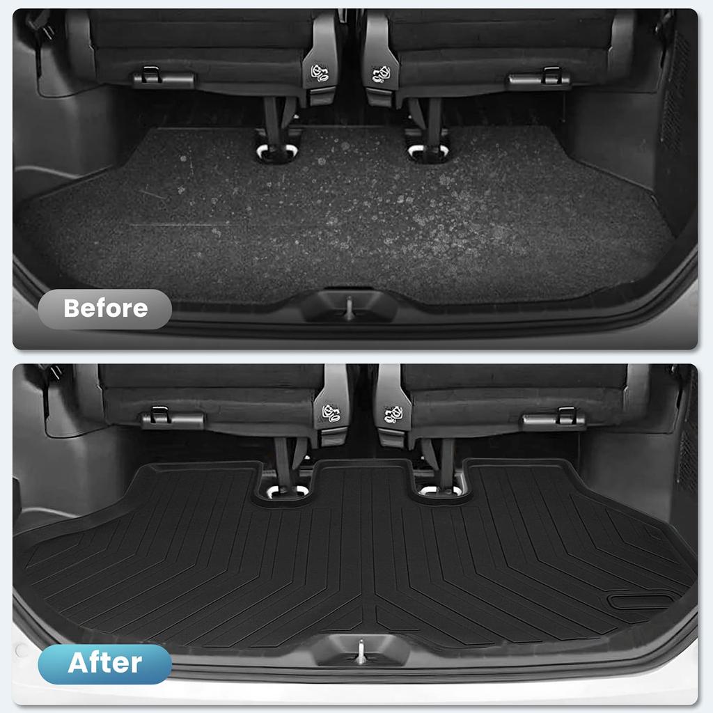 Ny Voxy/Noah 90-serie Bagagematta, Fordonsspecifik Bagagerumsmatta, 3D TPE-Material, Bagagebricka, Bilmatta, Halkfri, Fläckbeständig, 3D Lastmatta, Enkel