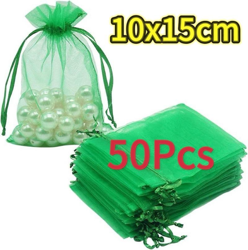 50 Unidades Bolsas de Malla para Protección de Frutas Uvas Fresa Planta Bolsa para Invernadero de Hortalizas Control de Plagas Bolsas de Malla Anti-Pájaros Herramienta de Jardín