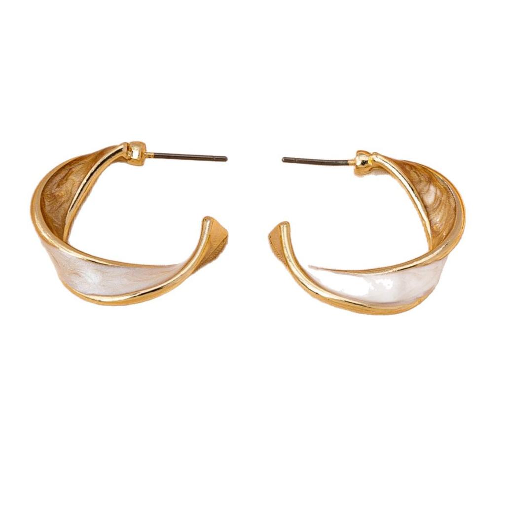 Elegant Spiral Twisted Hoop Earrings: Chic Light Luxury Personality Earrings for Women