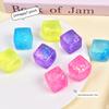 Glitter Cube Squeeze Toy Anxiety Relief Stress Cube Squeeze Sensory Toy Slow Rising Office Workers Relaxation Stress Ball Desk Toy