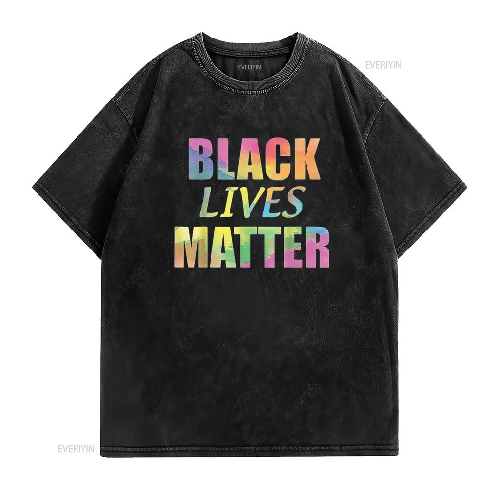 New Black Lives Matter tie dye lettering Kids T Shirt X Large vintage Washed Unisex graphic Breathable homme Stretched