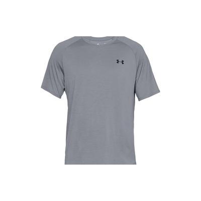 Solid Color Brand Logo Crew Neck Short Sleeve T-Shirt Men Tops Gray 1328190-035