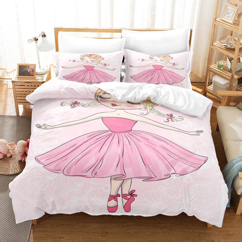 3D Digital Printing Three-Piece Kit Girls Room Bedding