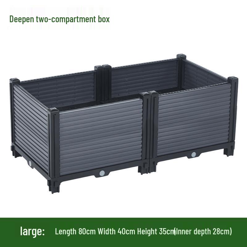 Extra-Large Plastic Balcony & Rooftop Planting Box for Vegetables & Flowers