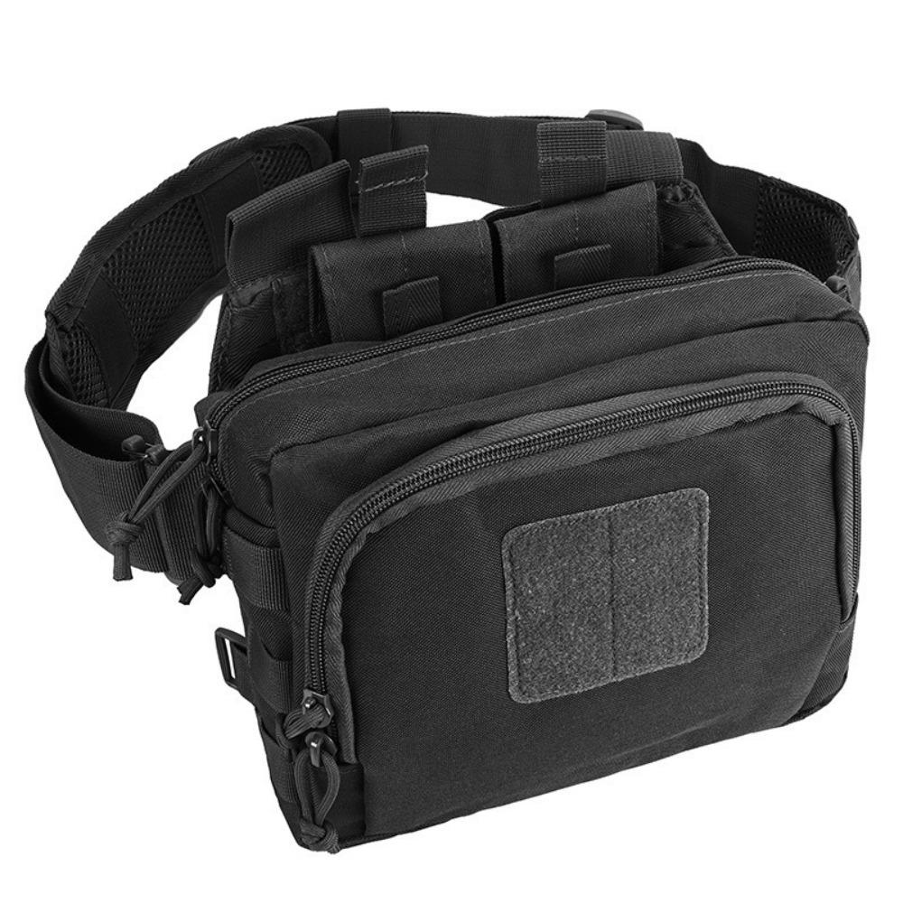 

Многофункциональная альпинистская нагрудная сумка из Оксфорда высокой плотности, дорожная поясная сумка для подвешивания на талии, для пеших прогулок чёрный