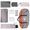 Tunnel Tent Gray and Orange 8 Person Polyester and Steel