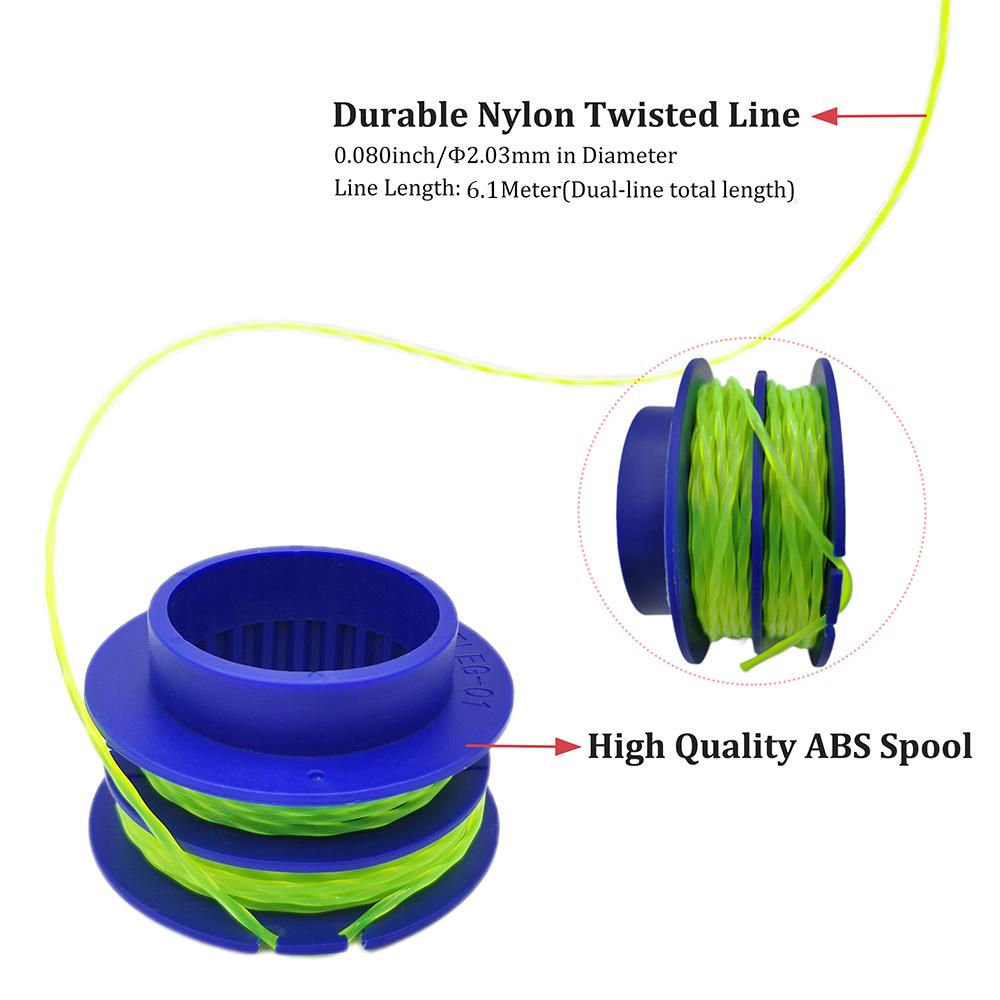 1PC TLEG-01 ABS Spool for Kobalt KST 1124B-03/KLS 124-03 24V Lawn Trimmer Nylon Wire Trimming Head