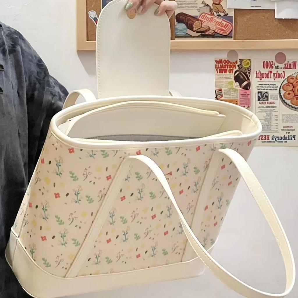Summer small fresh floral large-capacity commuter bag new college student class shoulder handbag