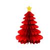 3D Honeycomb Christmas Tree Decoration Paper Material Red Green Color Hanging Pendant DIY Design Honeycomb Paper Christmas Tree