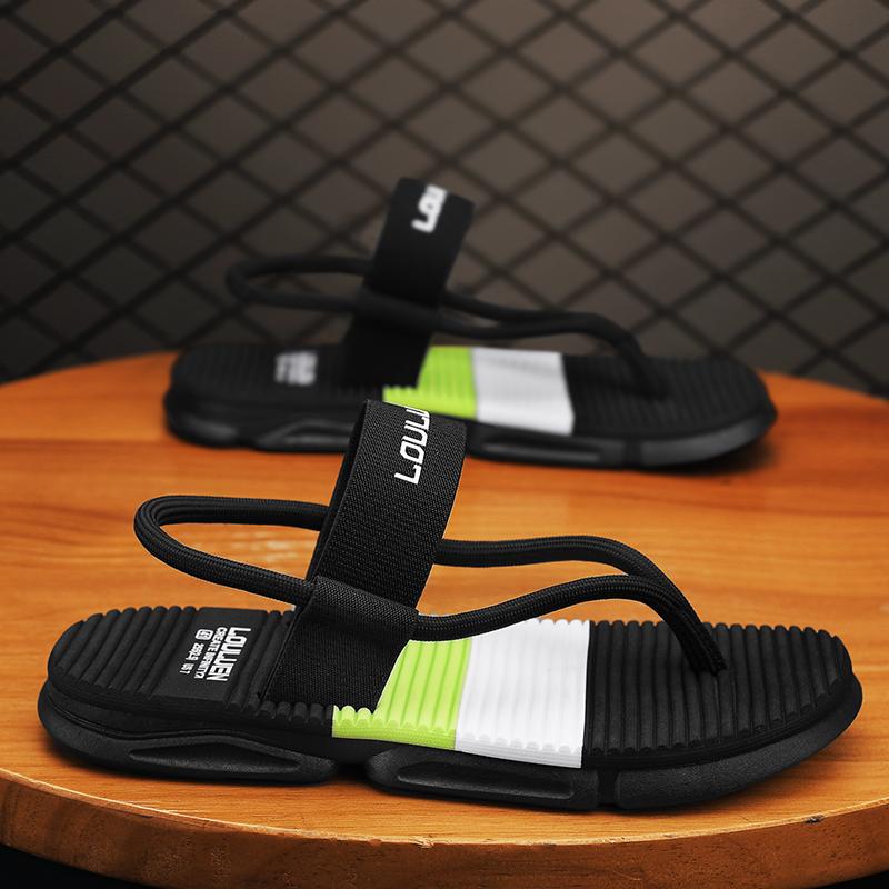 Thick Bottom Men's Sandals 2025 New Outdoor Flats Slippers Man Anti-slip Beach Slides Comfort Soft Bottom House Sandals