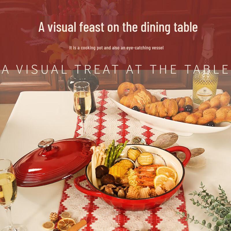 Pyrex Chef Series Glasierte Emaille-Gusseisenpfanne