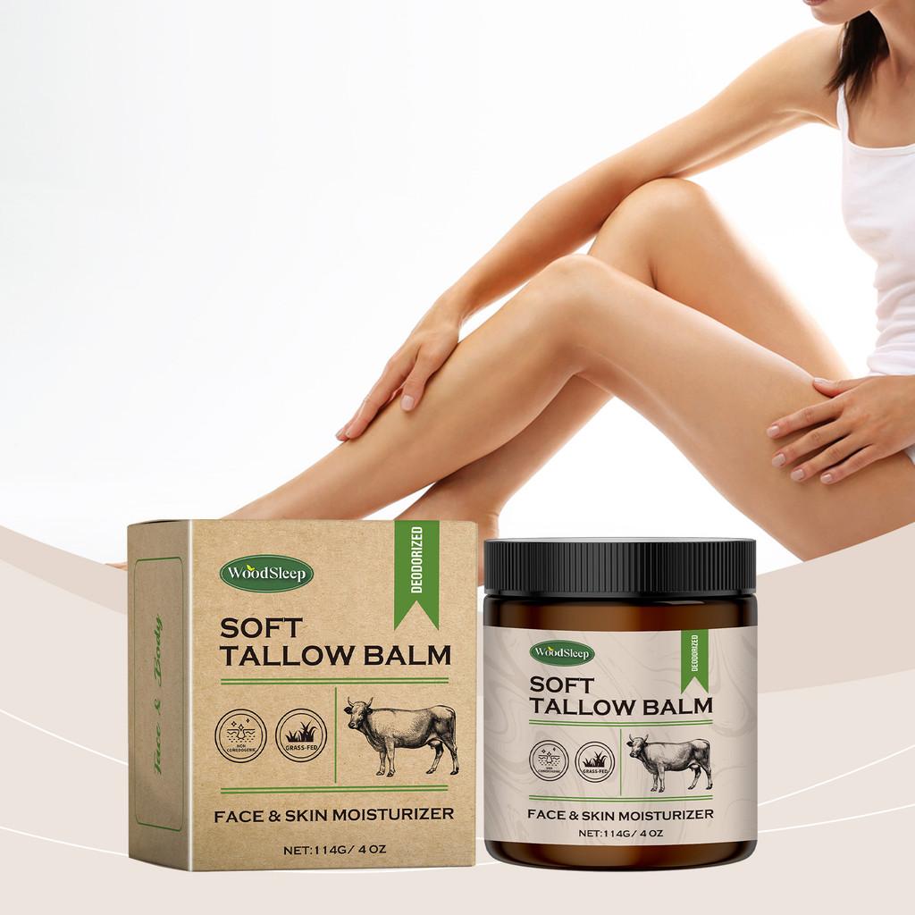 Creamy Woodsloeep Cow Fat Moisturizing Cream For Gentle Hydration And Skin Firming