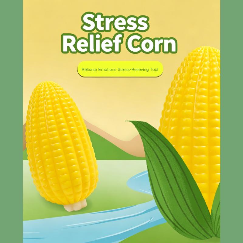 Favorite Toy Cute Simulation Corn Squishy Fidget Ball, Soft Slow Rebound Squeeze Toy Anti Stress Venting Decompression Gift For Kids Adults