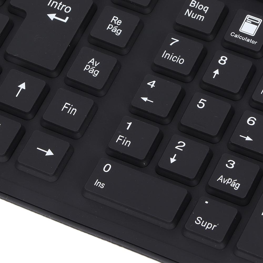 108 Key Silicone Keyboard Waterproof Design Quiet Operation USB Wired Keyboard Dustproof Construction Flexible Material