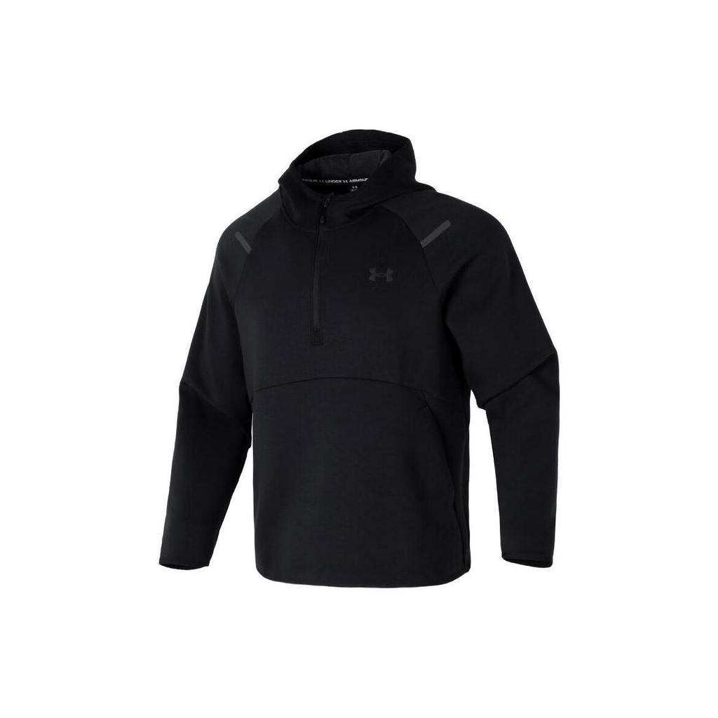 Under Armour Solid Color Breathable Sports Hoodie Men Black 1379811-001