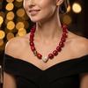 Chunky Beaded Choker Bohemian Colorful Beads Necklace Summer Holiday Necklace for Women Daily Wear Party Beach Vacation
