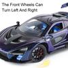 1:24 Alloy Senna EVO Cars Toy Diecast Model Can Spray Doors Opened Supercar with Light Music Miniature Models Table Ornament