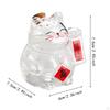 Clear Glass Piggy Bank Saving Container Home Decoration Cute Crafts Sculpture Decorative Cat Shaped
