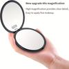 60X Portable Makeup Mirror Travel Magnifying Double-sided Folding Vanity Mirror High Definition Glass Portable Pocket Mirror