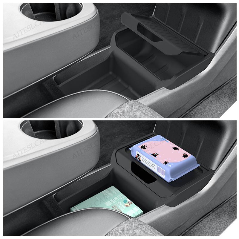 For Tesla Model Y Standard 2025 2026 Center Console Storage Box Center Console Trays Car Storage Box Storage Box Accessories