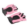 2PCS Fitness High Elastic AntiSkid Sports Half Finger Gloves for Dumbbell Aerial Yoga Training Equipment(Rose M)