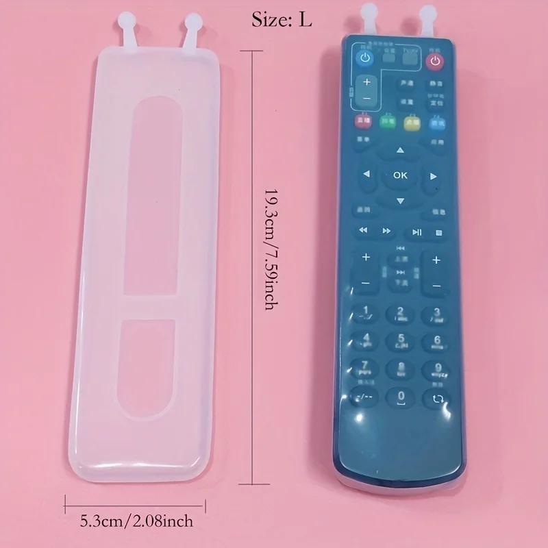 1ks - Univerzální elastické silikonové pouzdro na dálkové ovládání - Průhledné, odolné proti prachu, protiskluzový ochranný kryt pro ovladače TV a klimatizace