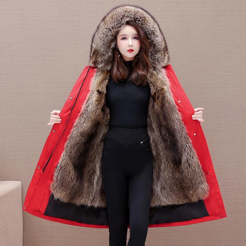 2024 Women's Eco-Friendly Leather Jacket with Detachable Fox Fur Lining