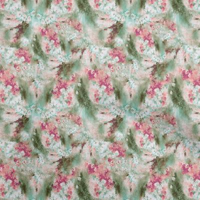Katoen Flex Groen Stof Aquarel Bloemen Naaien Knutselprojecten Stofprints Per Meter 40 Inch