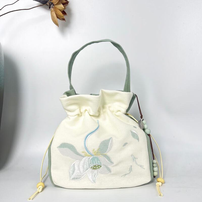 REWELL Embroidered Hanfu Style Crossbody Bag with Tassel