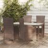 Day and Night - Day and Night 5-piece Garden Dining Set and Brown Synthetic Rattan Cushions