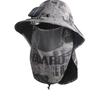 Solar Power Fisherman Hat With 3 Speed Fan Rechargeable Battery Face Neck Cover Sunproof Hat For Hiking Fishing