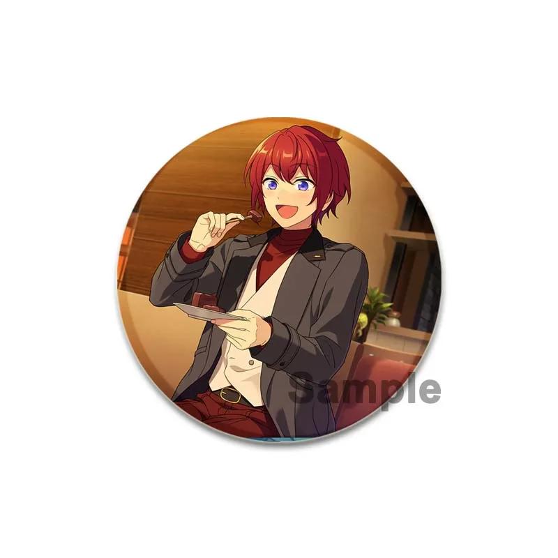 32/44/58mm Ensemble Stars Idol Round Brooch Cartoon Cosplay Badge Icons Lapel Pins for Backpack Gifts Tsukasa Suou