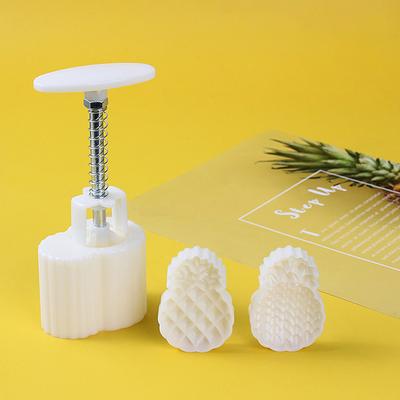 Forma do ciasta w kształcie ananasa, w tym 1 forma i 2 stempelki, DIY ręcznie prasowane stempelki do ciasta księżycowego, ciasto z fasoli mung, forma do ciasteczek
