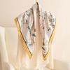 Silk Scarf Square Scarf High-end Spring and Summer New Fashion Printed Scarf Women's 90cm Small Flower Branch Shawl Gift Box