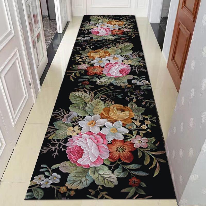 Nordic Style Living Room Hall Carpet Long Runner Hallway Corridor Rugs Kitchen Mat Anti-slip Doormat National Bedroom Area Rug