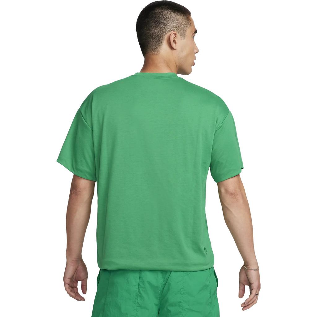 Nike T Shirts Men's Green Crew Neck Moderate Straight Fit FB7393-324