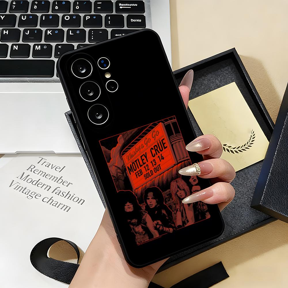 

Чехол для телефона M-MotleyS Rock C-CrueS для Samsung S26 S25 S24 FE S23 S22 S21 Plus S20 Ultra Note20Ultra Черный Мягкий Galaxy S24
