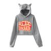 Alec Benjamin Pullover Girls Casual Cat Cropped Hoodies Female Long Sleeve Sweatshirts Crop Top Women's Hoodie Sexy Tops
