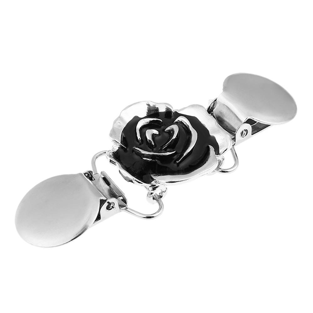 Elegant Alloy Plating Collar Clip Flower Pattern Brooch Jewelry Gift