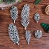 20Pcs Christmas Tree Decoration Artificial PE White Flocking Pine Branches Festive DIY Home Party Ornaments Aesthetic Room Decor