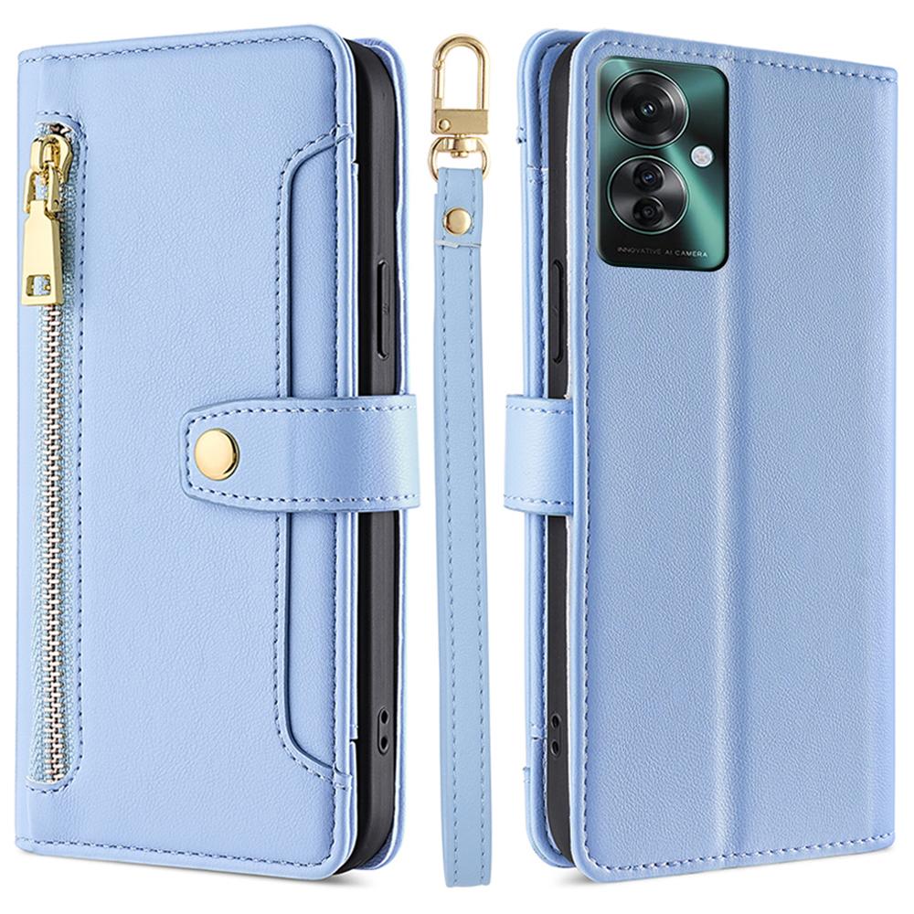 For Oppo Reno11 F 5G/F25 Pro 5G Zipper Wallet Case Leather Phone Cover Mobile Accessories