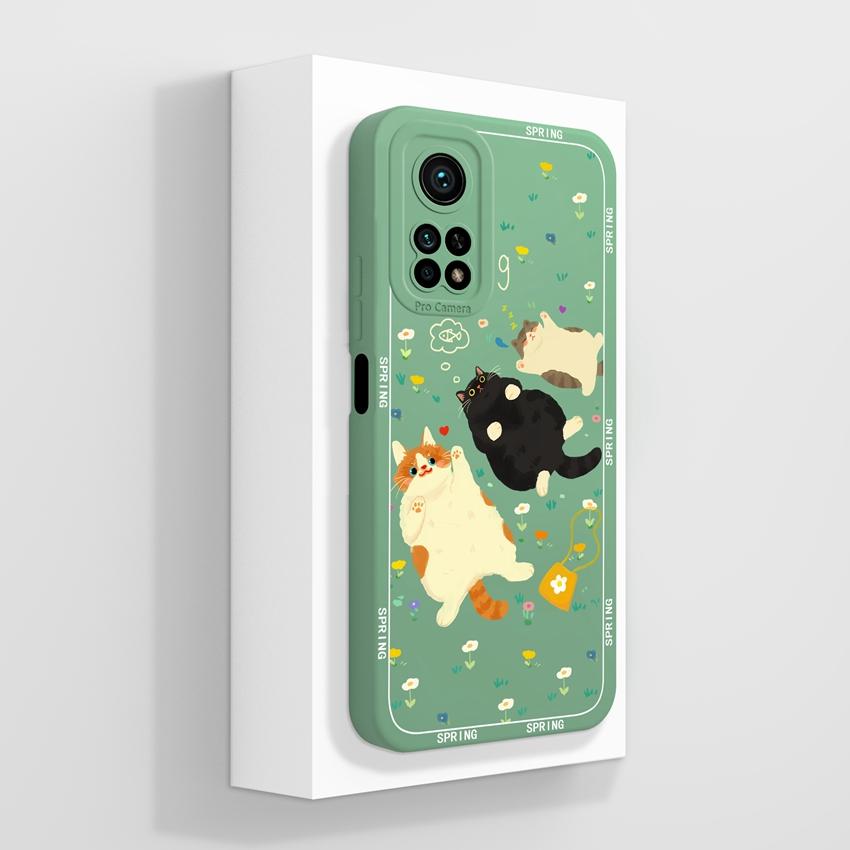 Handyhülle für Xiaomi Mi 10T 11T Pro Lite Mi 10 11 11X 11i Aromatische Blumenmuster Flüssigsilikon Weiche Stoßstange Stoßfeste Hülle für Xiaomi Stoßstangen-Taschen