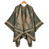 Hot-selling Women's Retro Big Shawl Scarf Autumn and Winter Retro Big Butterfly Jacquard Split-ended Warm Cloak