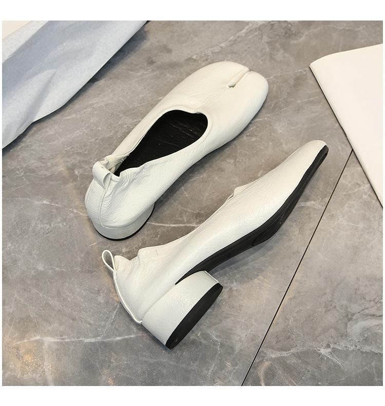 2025 Women 3cm Heel Tabi Shoes Soft Ballet Shoes Slip On Loafers Soft Moccasins Tabi Ninja Casual Shoes Mujer Ladies Shoes