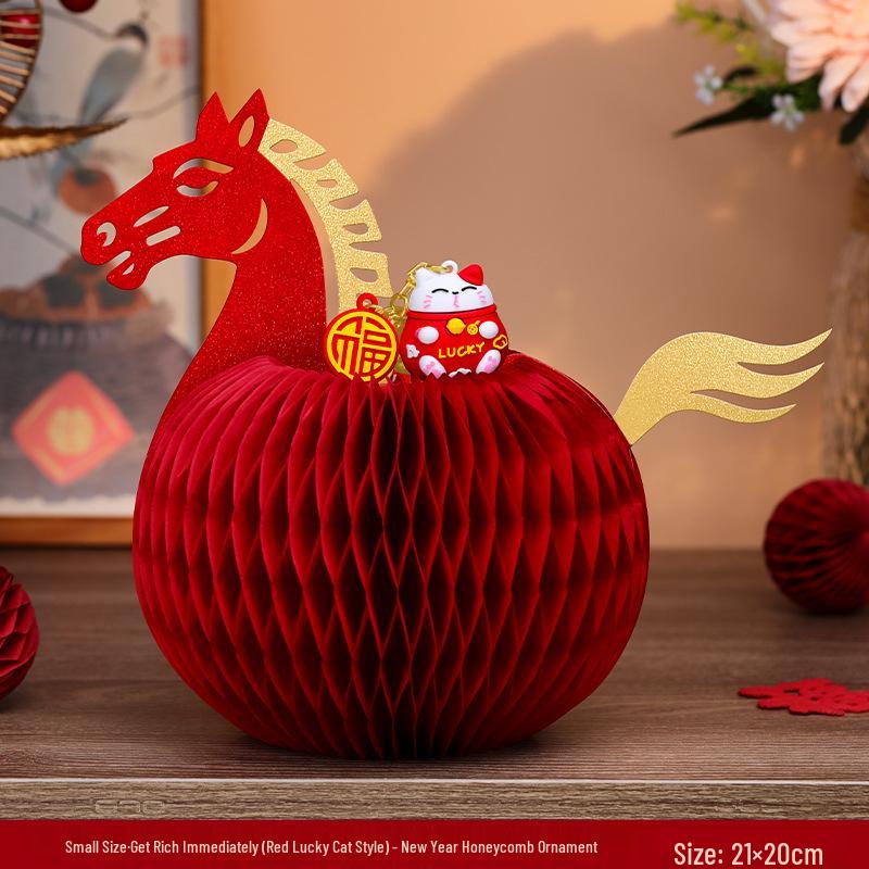 2026 Year of the Horse Zodiac Ornaments: Large Festive Fu Characters for New Year & Spring Décor