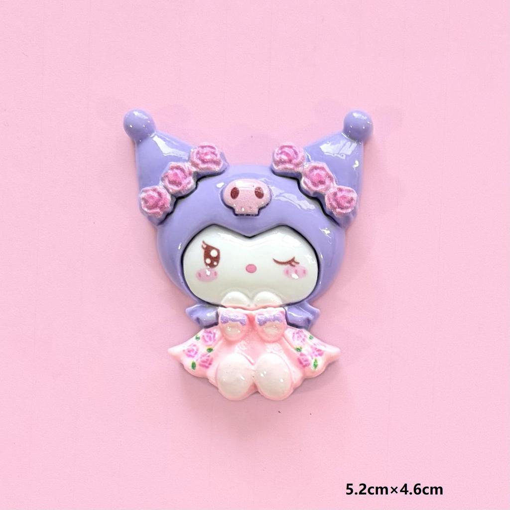 Flower Mini Mi DIY Resin Ornaments Set: Hair Clips, Shoe Buckles, Keyholes, Clog Buckles