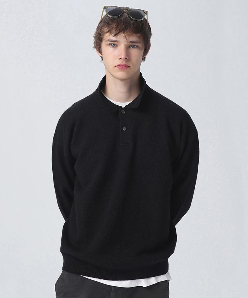 Beullumeol Pbt Wool Polo Neck Knit - Black